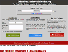 Tablet Screenshot of columbus.businesscalendar.org